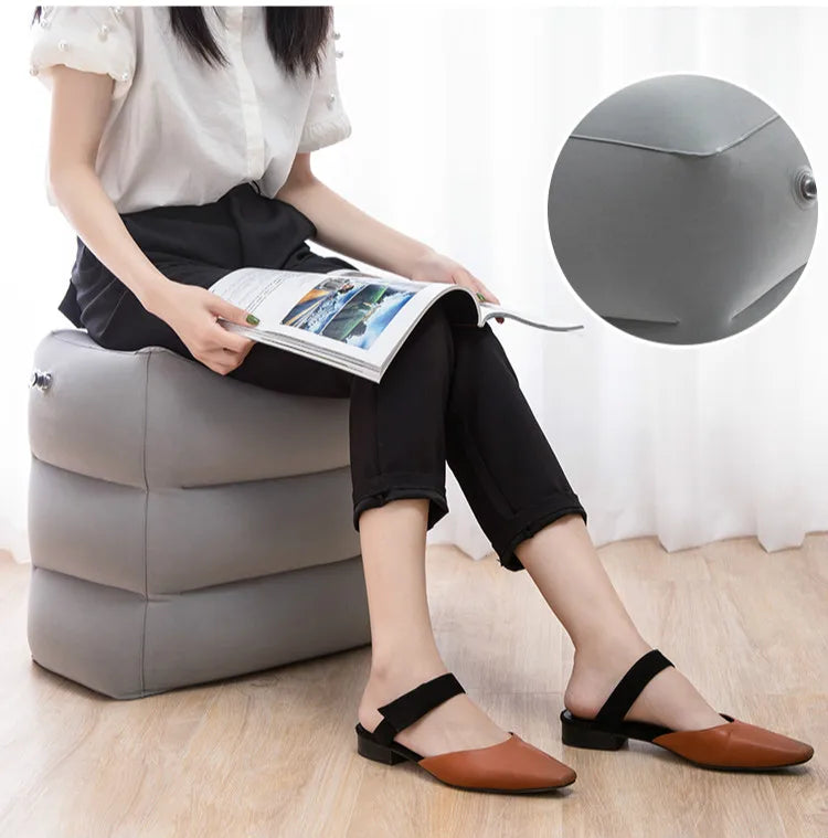 Inflatable Flight Footrest Pillow for Travel