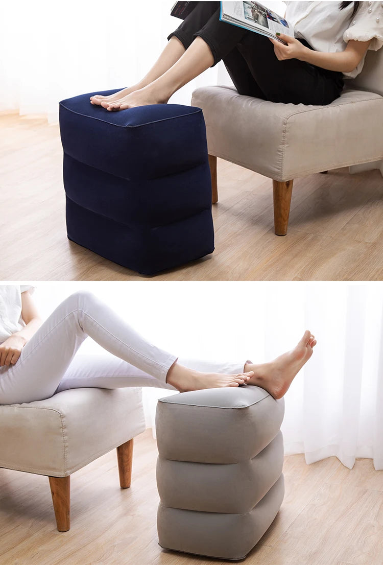 Inflatable Flight Footrest Pillow for Travel