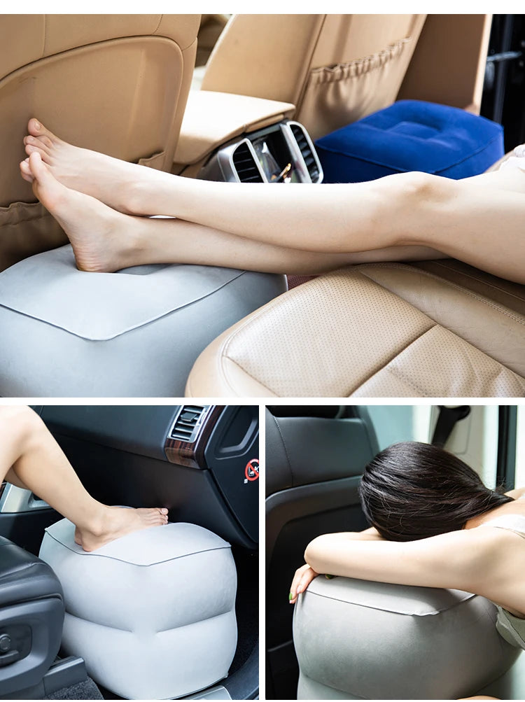 Inflatable Flight Footrest Pillow for Travel