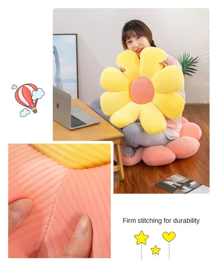 Cute Daisy Flower Pillow for Kids