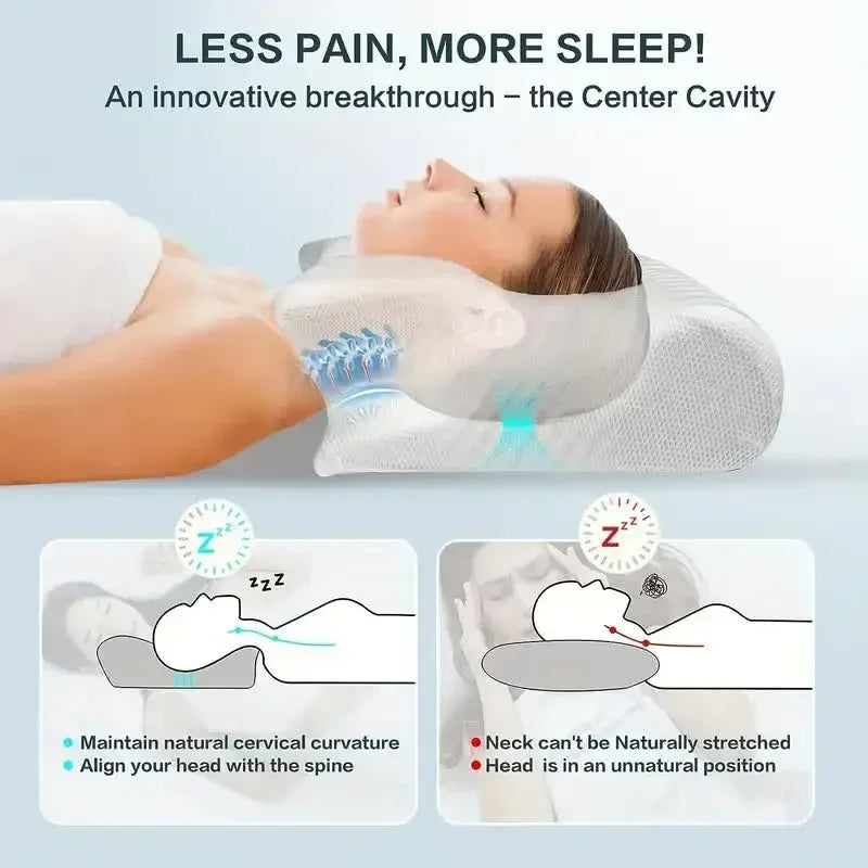 Ergonomic Memory Foam Cervical Neck Pillow