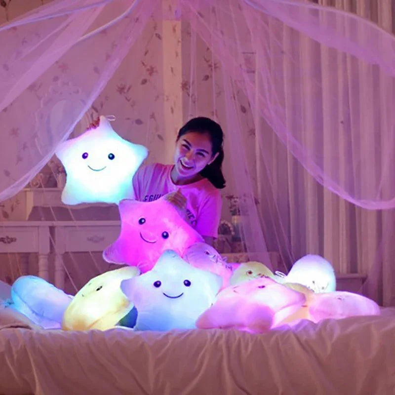 Cute Luminous Star Pillow for Sofa