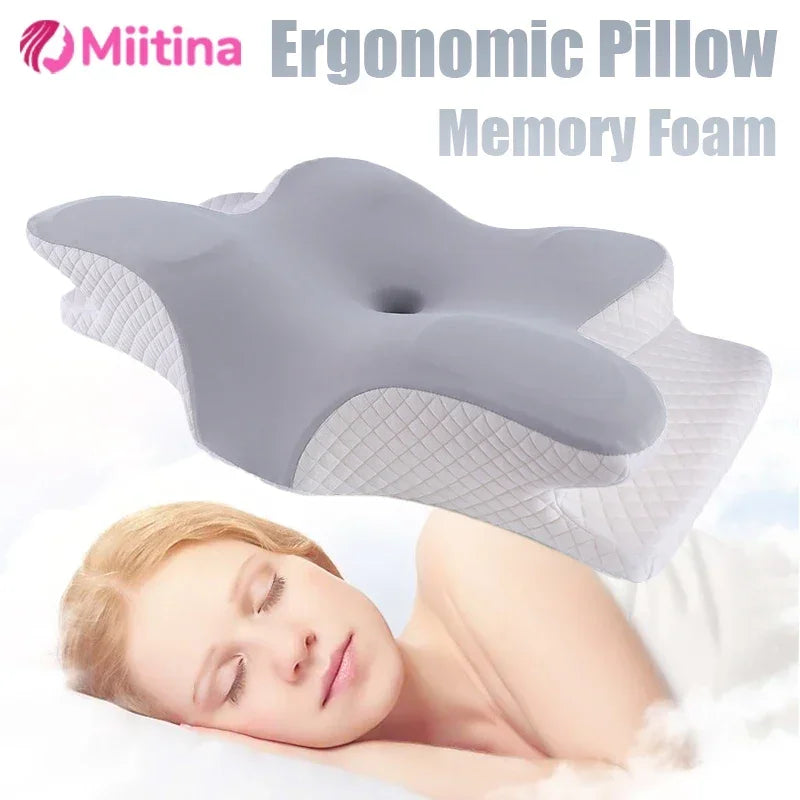 Ergonomic Memory Foam Cervical Neck Pillow