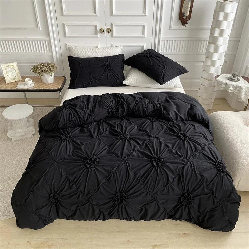 Pinch Pleated Comforter Set with Duvet