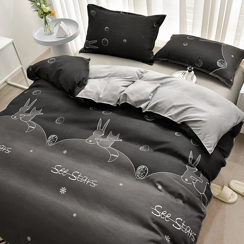 Double-Sided Four-Piece Bedding Set