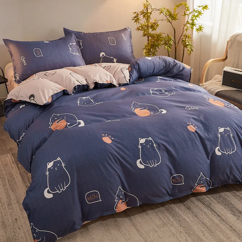 Double-Sided Four-Piece Bedding Set