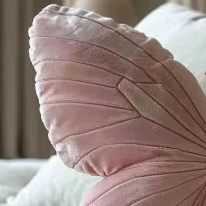 Pink Butterfly Decorative Pillow for Kids