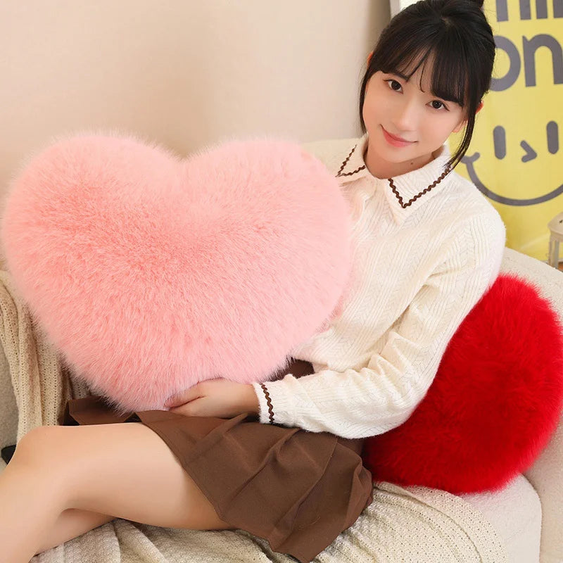 Long Plush Heart Pillow for Gifts