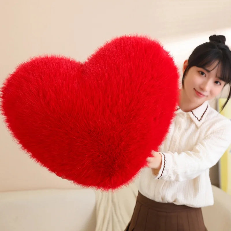 Long Plush Heart Pillow for Gifts