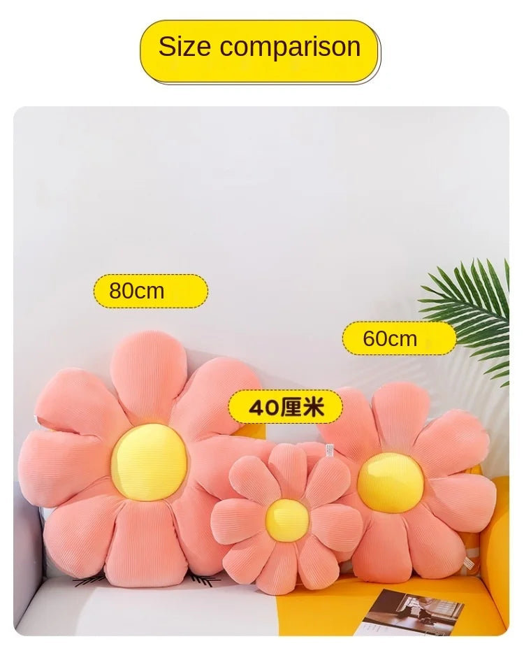 Cute Daisy Flower Pillow for Kids