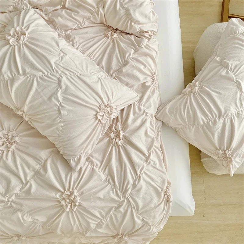 Pinch Pleated Comforter Set with Duvet