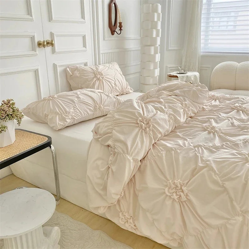 Pinch Pleated Comforter Set with Duvet