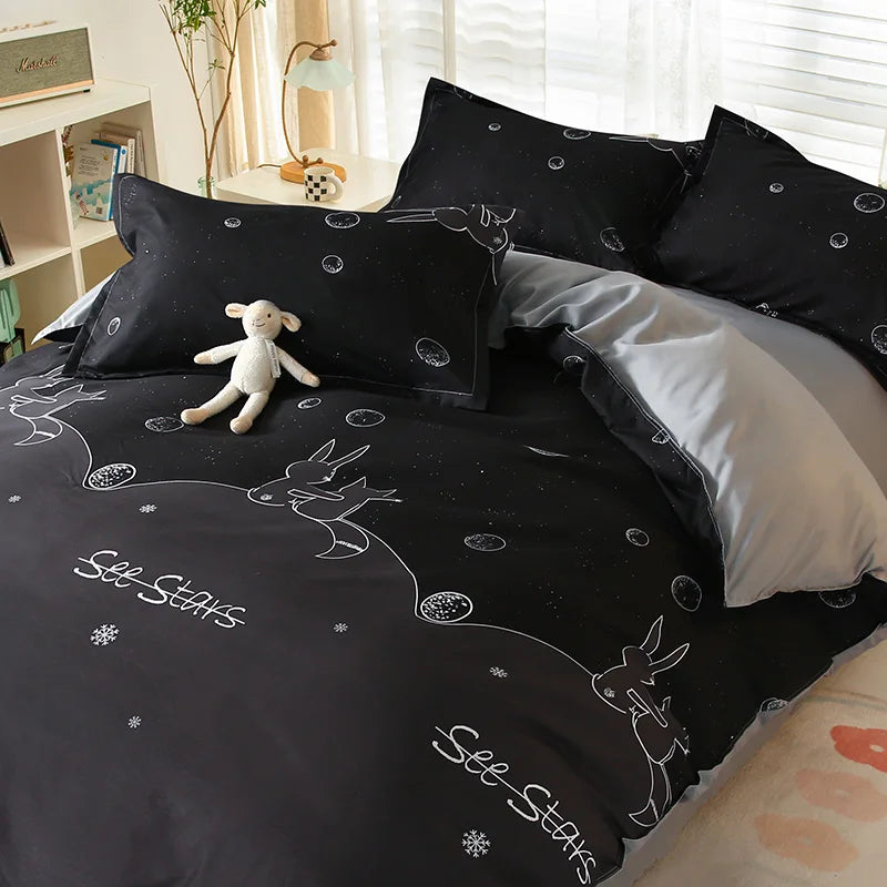 Double-Sided Four-Piece Bedding Set