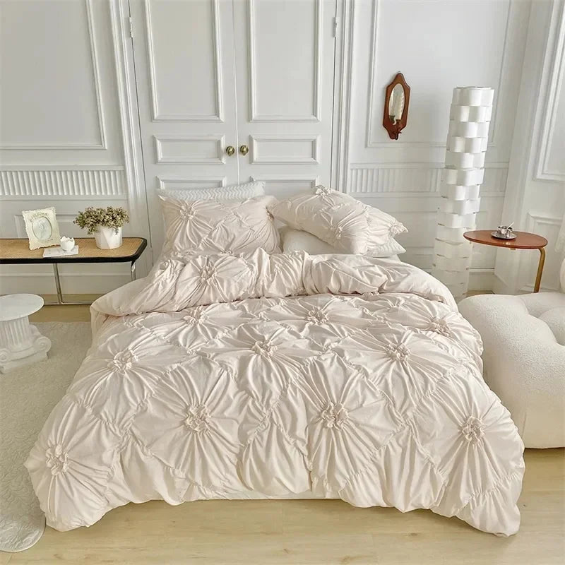 Pinch Pleated Comforter Set with Duvet