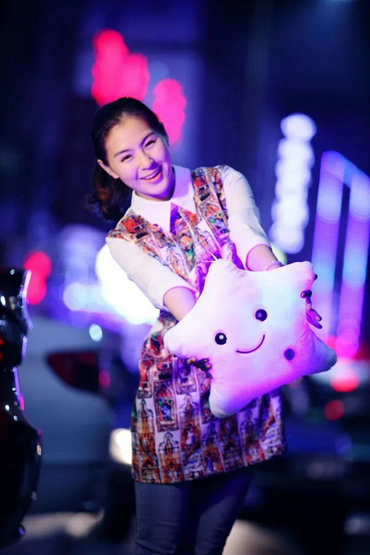 Cute Luminous Star Pillow for Sofa