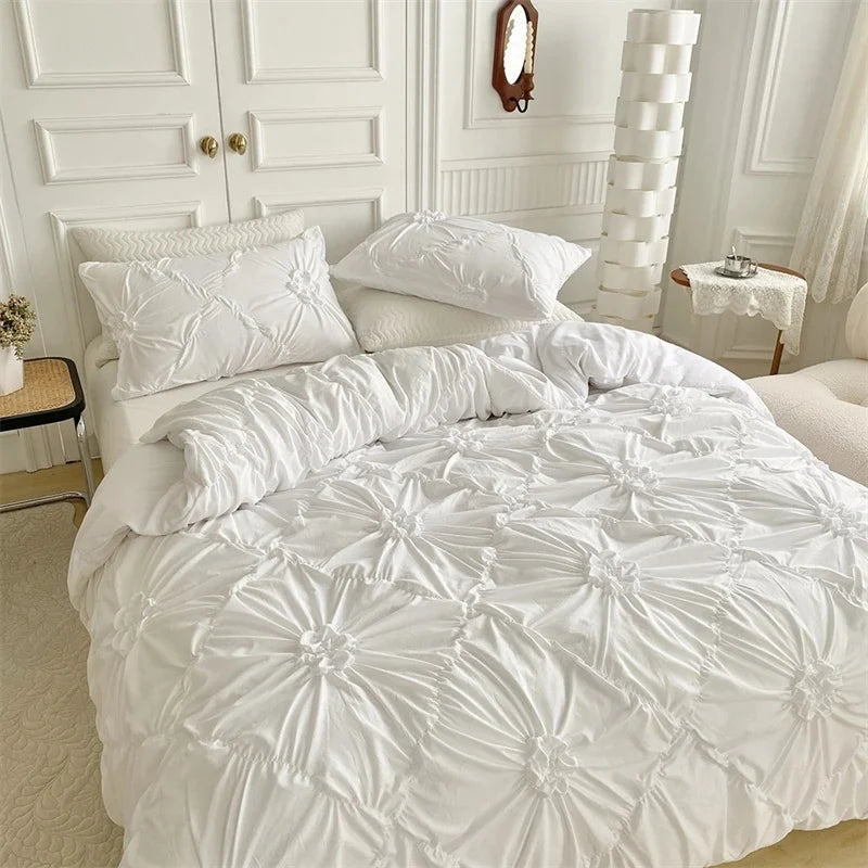 Pinch Pleated Comforter Set with Duvet