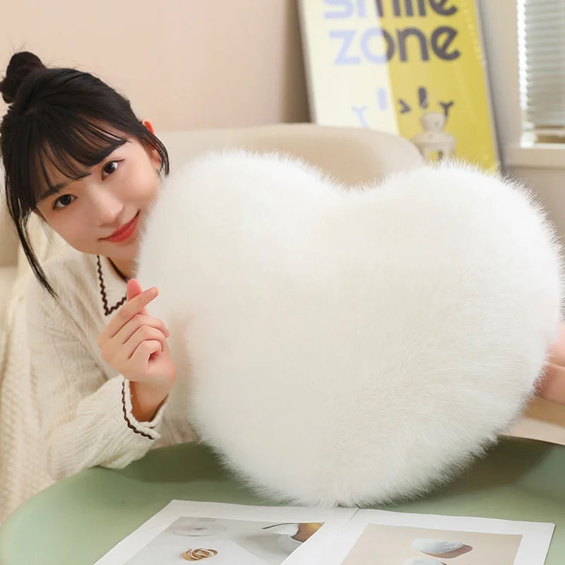 Long Plush Heart Pillow for Gifts