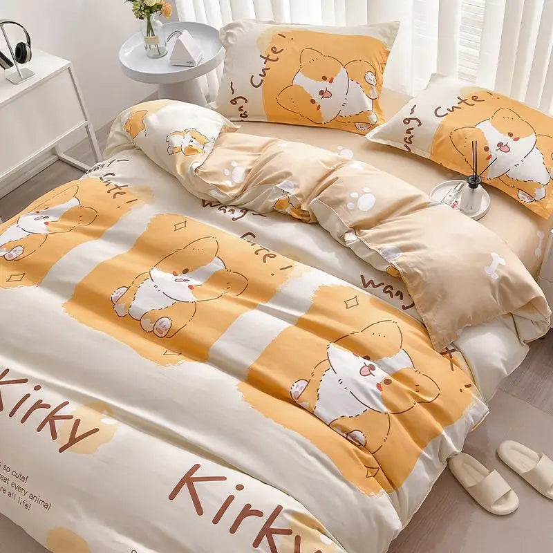 Double-Sided Four-Piece Bedding Set