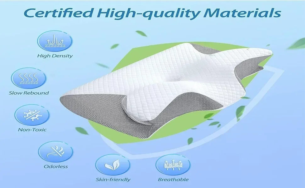 Ergonomic Memory Foam Cervical Neck Pillow