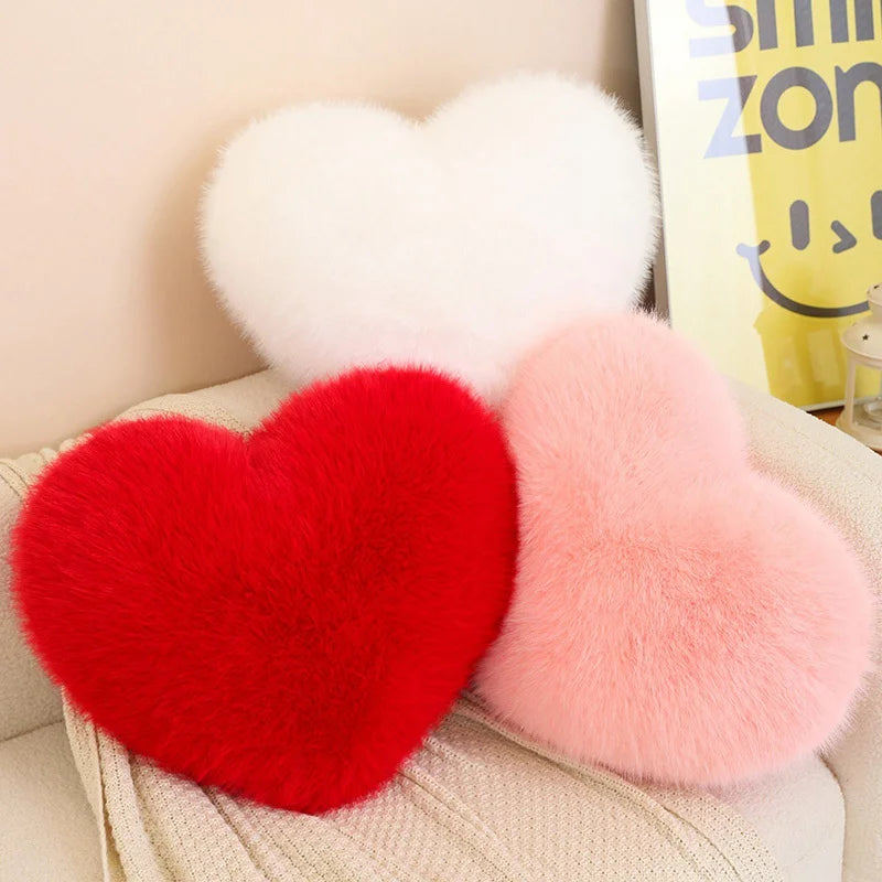 Long Plush Heart Pillow for Gifts