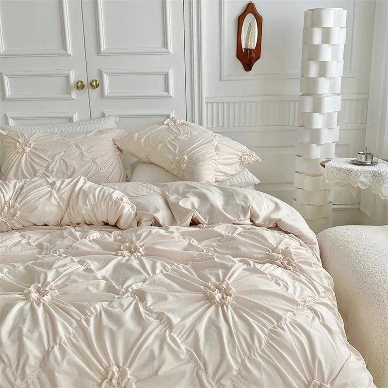 Pinch Pleated Comforter Set with Duvet