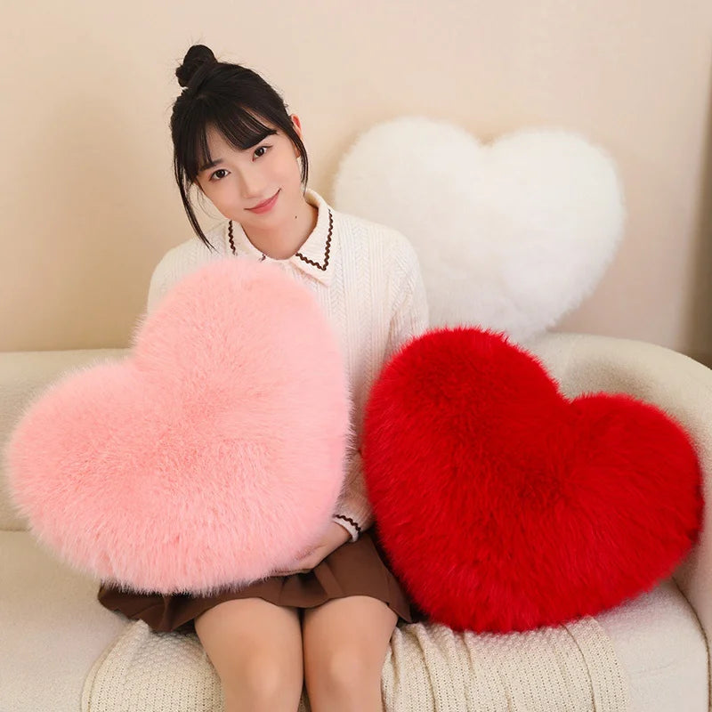 Long Plush Heart Pillow for Gifts