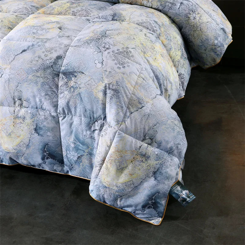 Thick White Goose Down Comforter for Bed