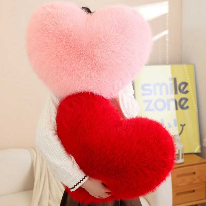 Long Plush Heart Pillow for Gifts