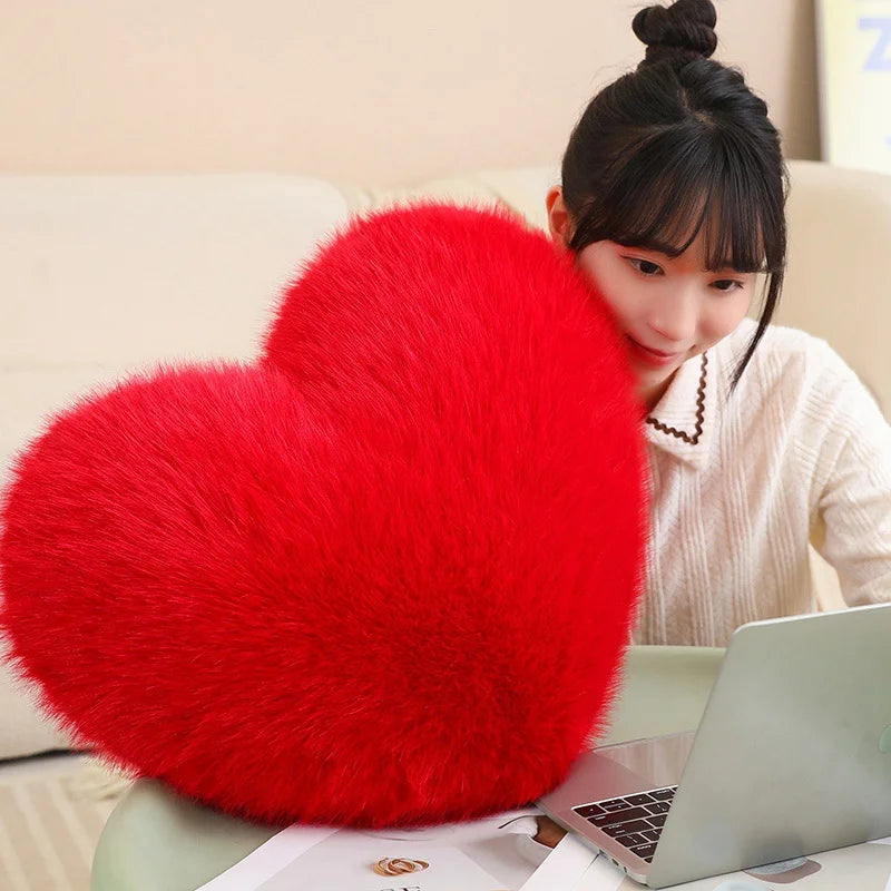 Long Plush Heart Pillow for Gifts