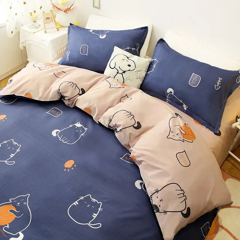 Double-Sided Four-Piece Bedding Set