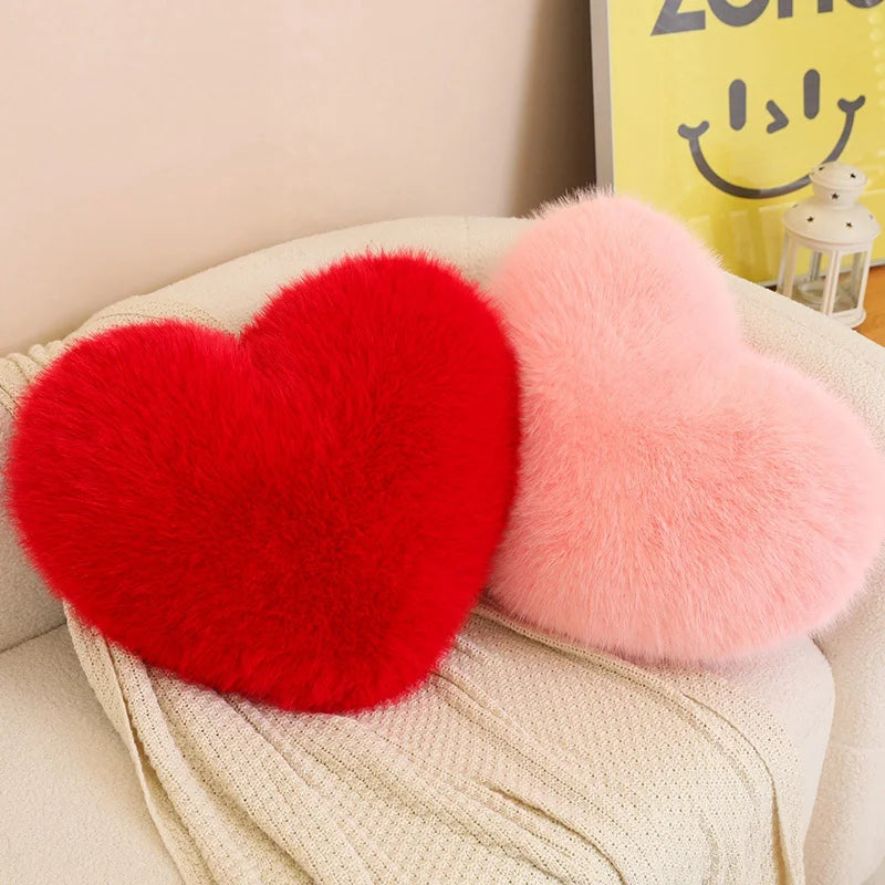 Long Plush Heart Pillow for Gifts