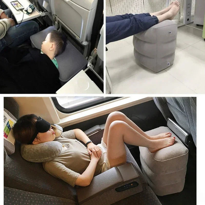 Inflatable Flight Footrest Pillow for Travel