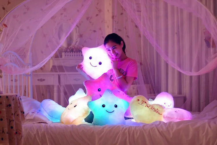 Cute Luminous Star Pillow for Sofa