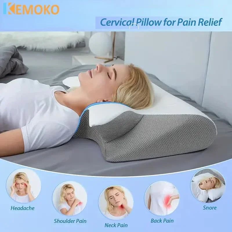 Ergonomic Memory Foam Cervical Neck Pillow